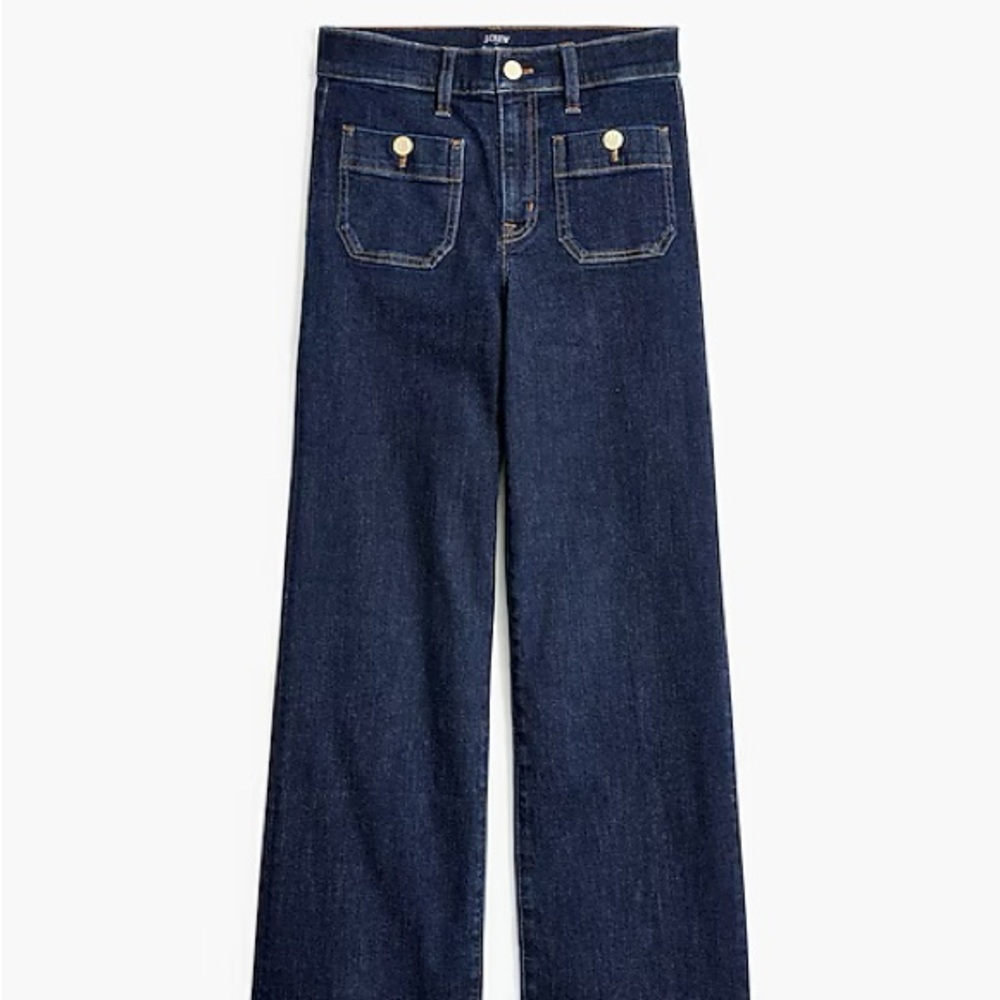 J. Crew Dark Blue Flare & Wide Leg Jeans size 24 NWT
